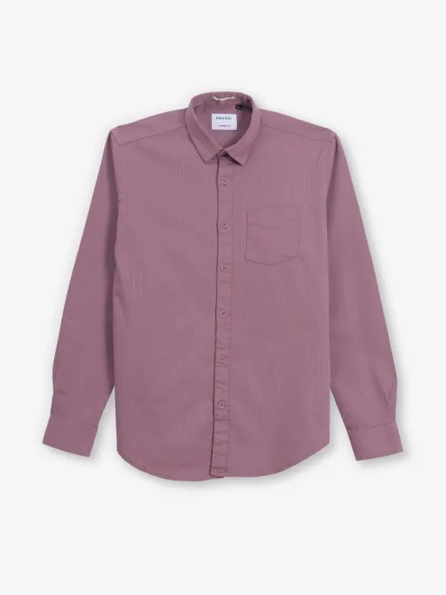 RIVER BLUE onion pink plain cotton shirt