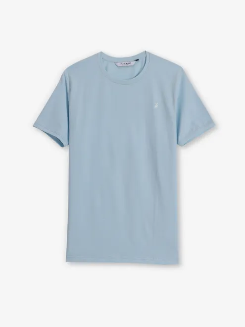 RIVER BLUE sky blue palin cotton t-shirt