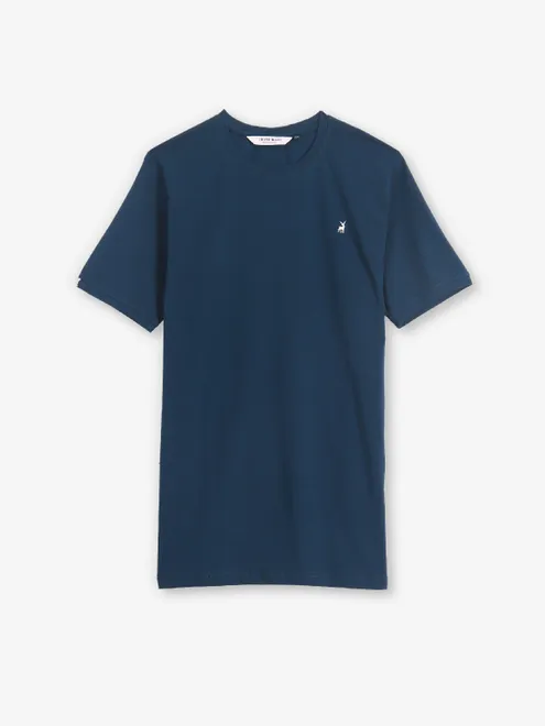 RIVER BLUE teal blue cotton t-shirt