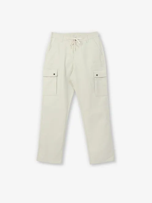 SHIELD beige cotton trouser for mens