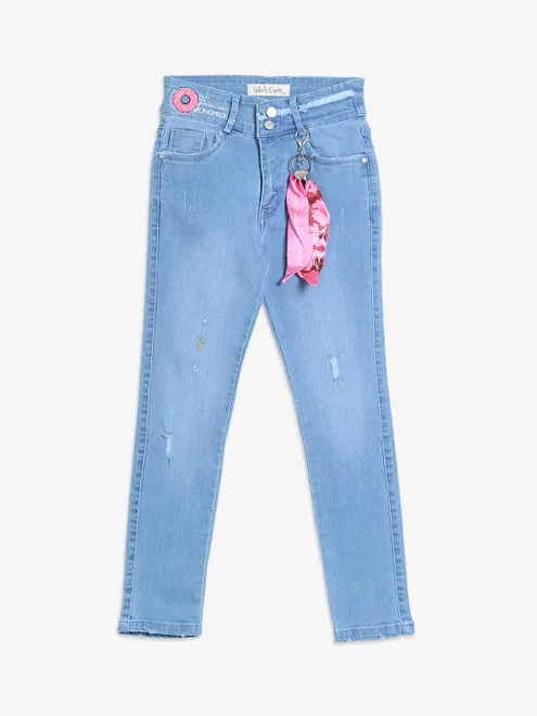 Silver Cross light blue washed and ripped jeans