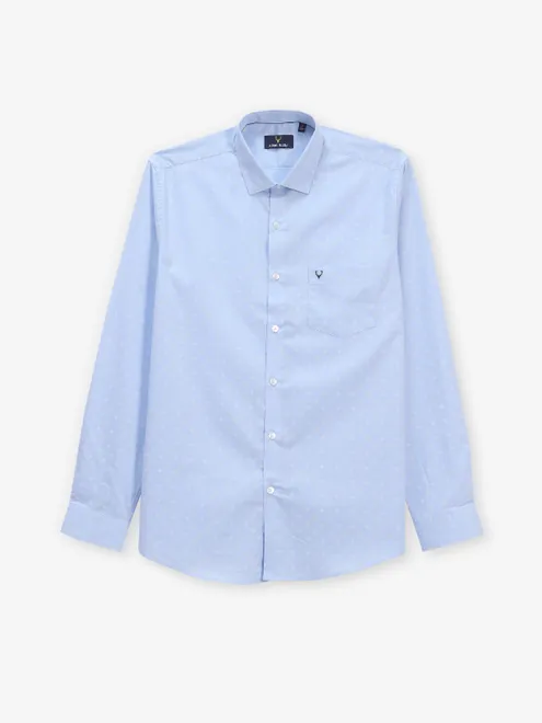 ALLEN SOLLY sky blue printed floral designed shirt for men