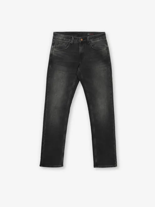 SPYKAR washed charcoal black slim fit jeans