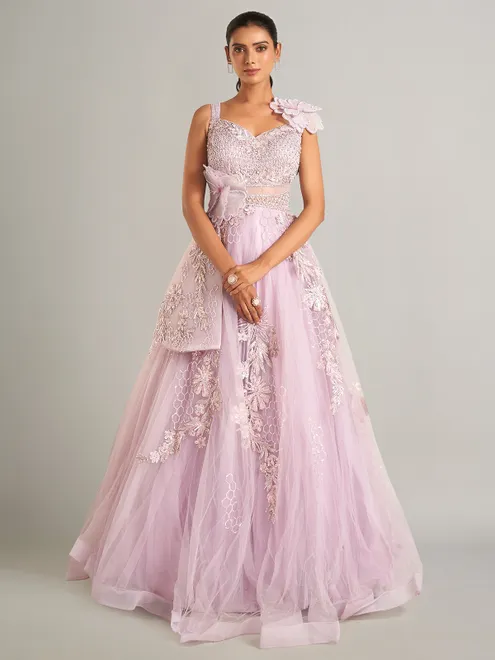 Stunning lilac purple designer gown