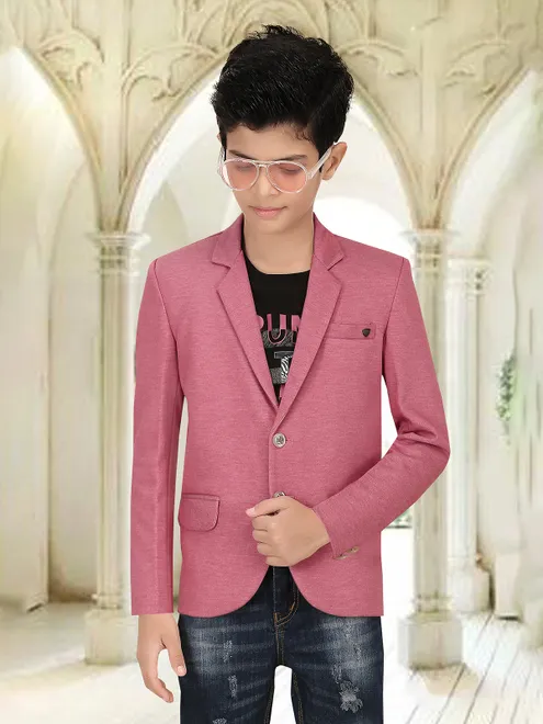 Stylish pink terry rayon blazer