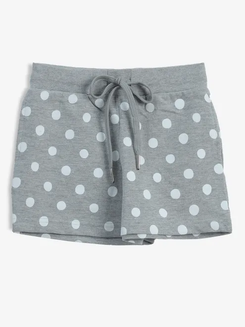 TINY GIRL grey cotton printed shorts