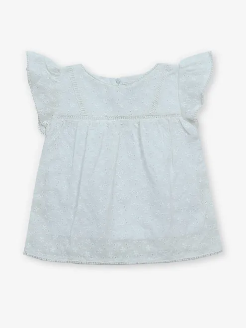 TINY GIRL off-white cotton top
