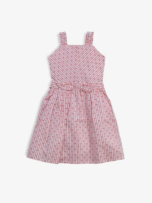 TINY GIRL peach printed frock