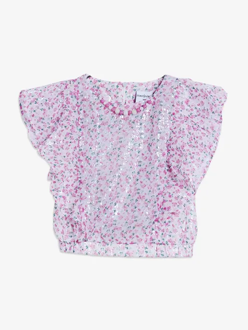 Tiny Girl pink printed girls top