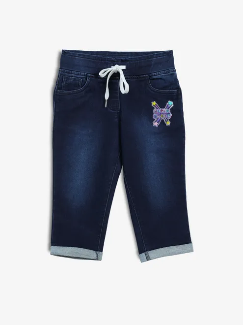 TINY GIRL washed navy jeans