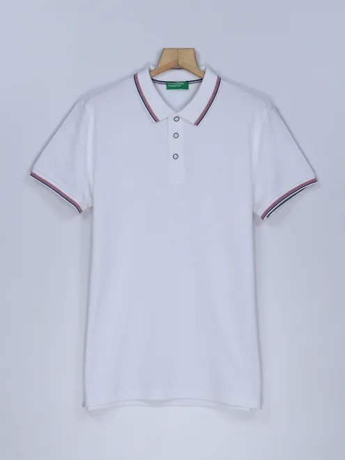 UCB cotton white plain t shirt