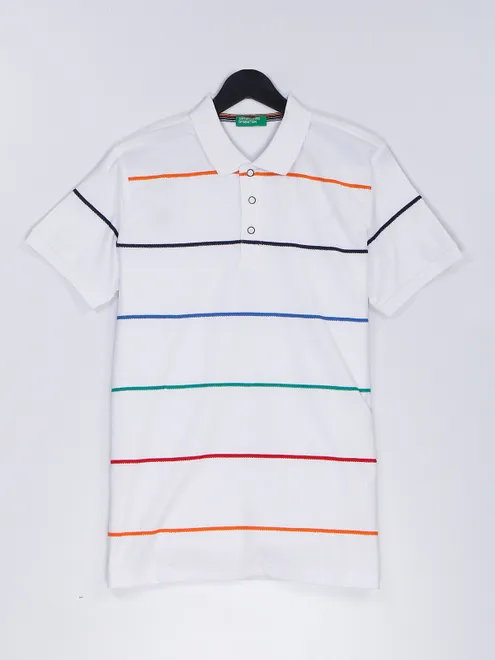 UCB cotton white stripe t shirt