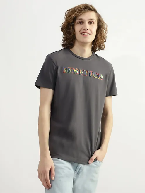 UCB grey plain cotton t shirt