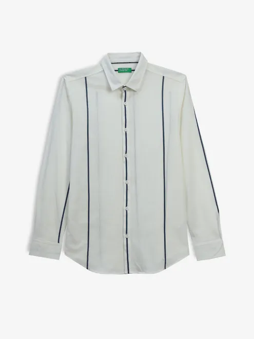 UCB off-white stripe cotton shirt