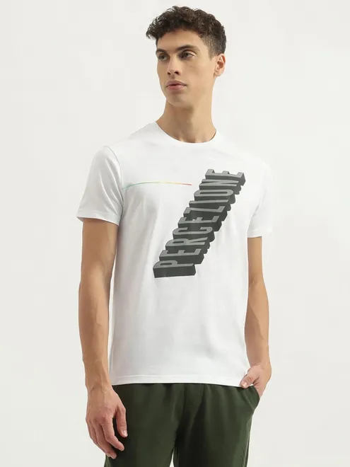 UCB printed cotton slim fit t-shirt for men