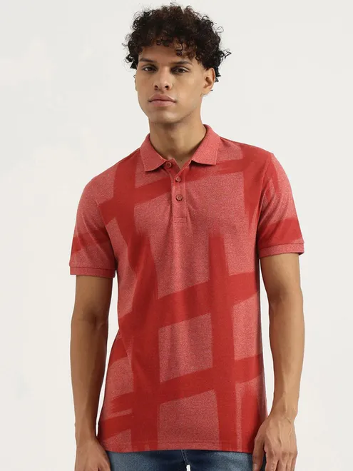 UCB red cotton t-shirt for men