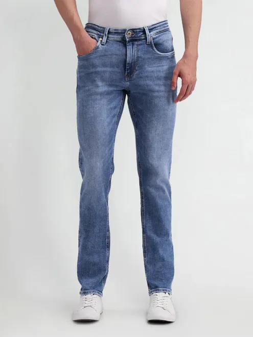 US POLO blue slim taper washed jeans