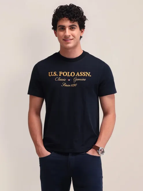 US POLO navy cotton t-shirt with logo