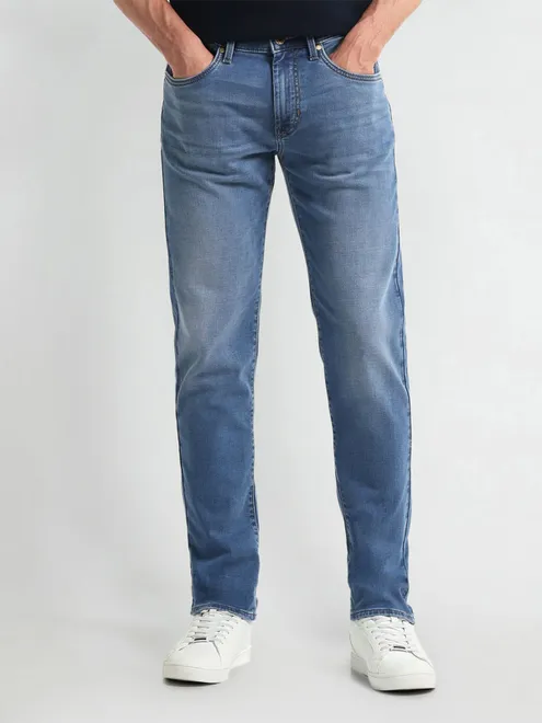US POLO sky blue washed denim jeans