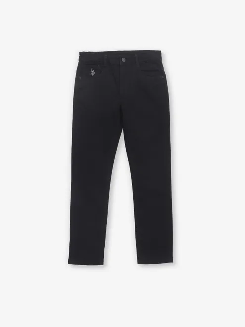 US POLO solid black slim fit jeans