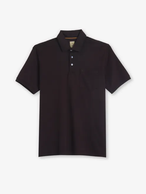 VAN HEUSEN coffee color plain cotton t-shirt