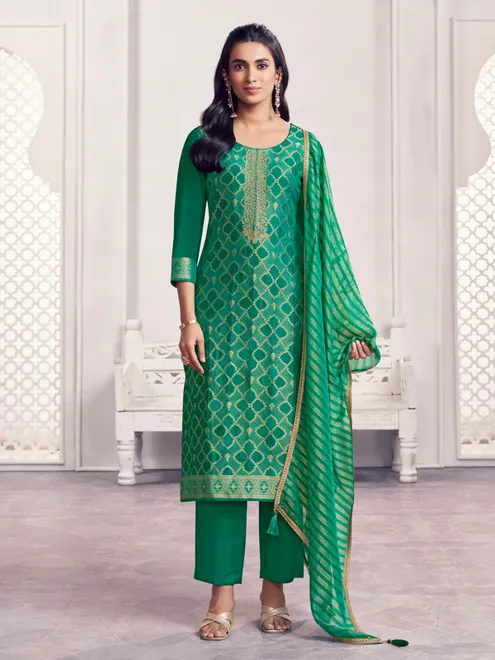Teal green vibrant mehendi anarkali charm