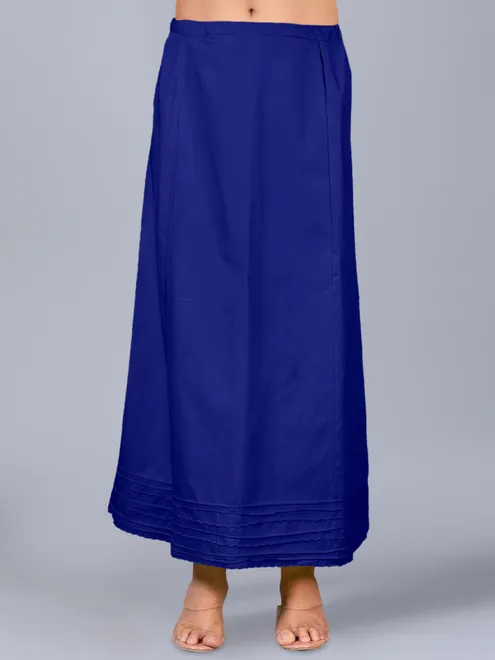 Blue cotton plain petticoat