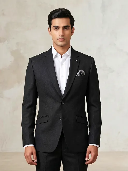 Stunning terry rayon blazer in black