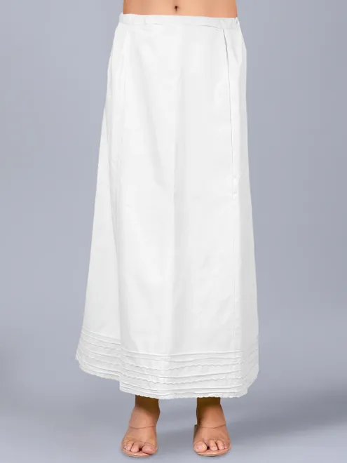 White cotton saree petticot