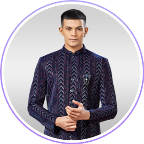 Men Blue Sherwani