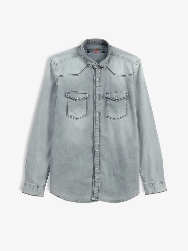 KILLER grey denim full sleeves shirt