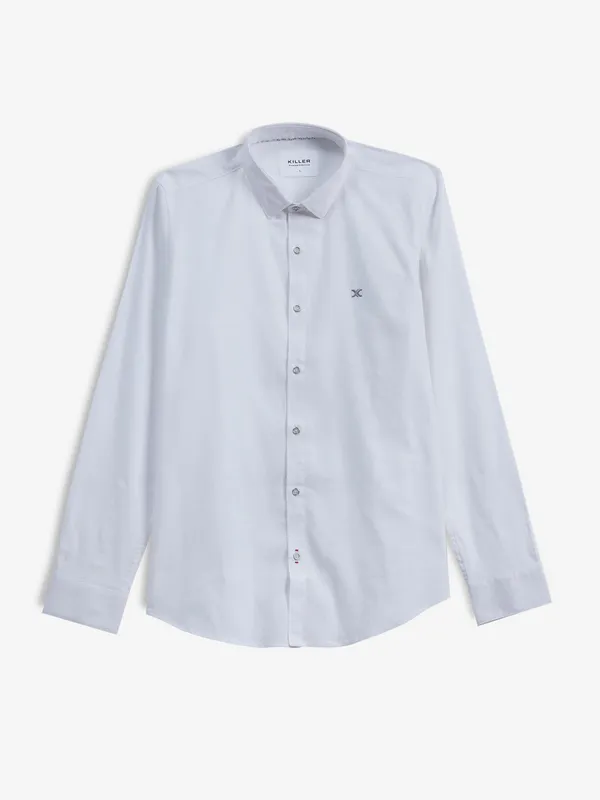 KILLER plain white cotton shirt