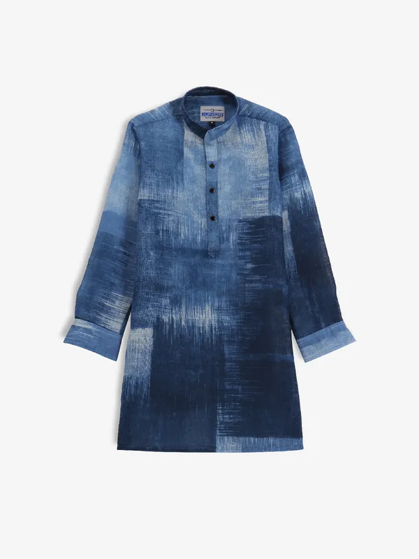 Indigo blue cotton kurta