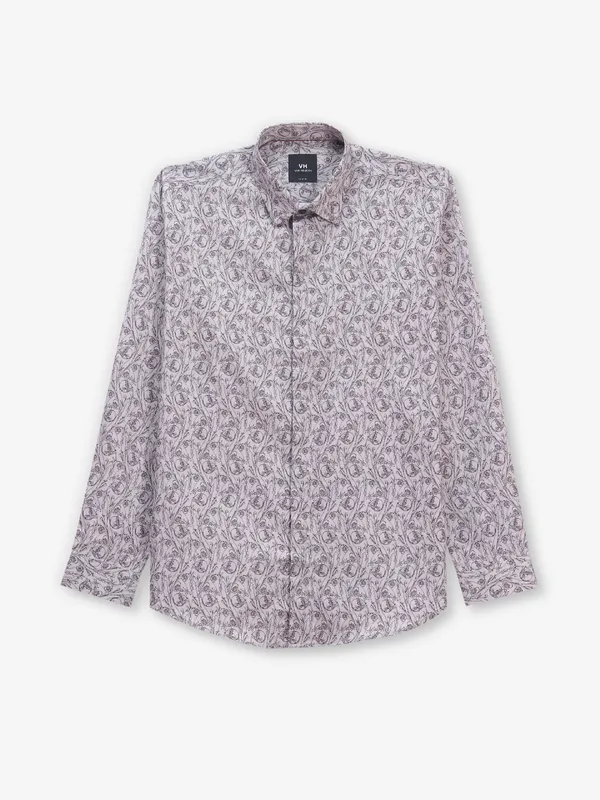 Aesthetic dusty pink floral printed shirt from VAN HUESEN