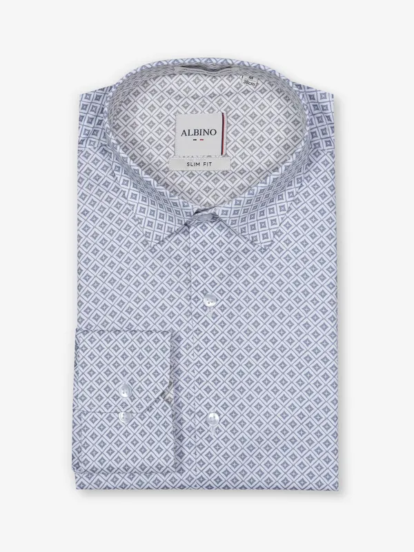 ALBINO dark grey checks cotton shirt