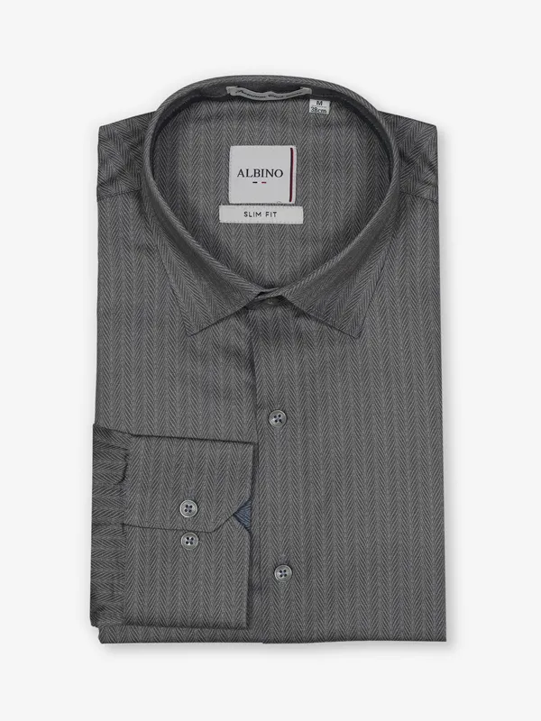 ALBINO green printed cotton party wear shirt