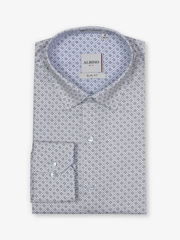 ALBINO olive printed cotton shirt