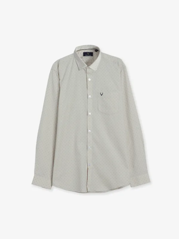 Allen Solly beige printed full sleeve shirt