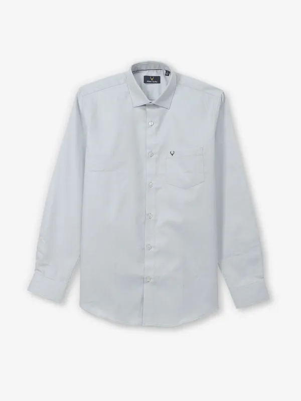 ALLEN SOLLY grey cotton slim fit shirt