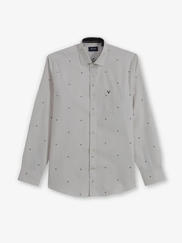 ALLEN SOLLY off white shirt printed for men