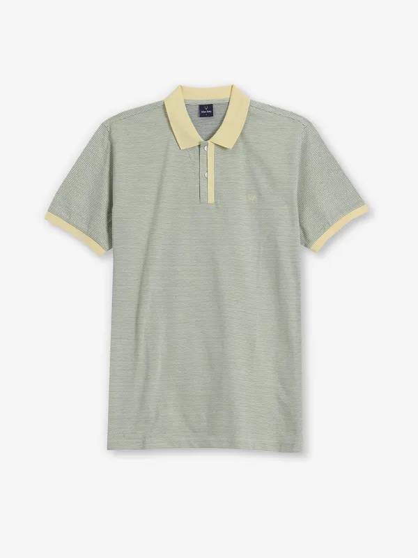 ALLEN SOLLY pista green cotton polo t-shirt