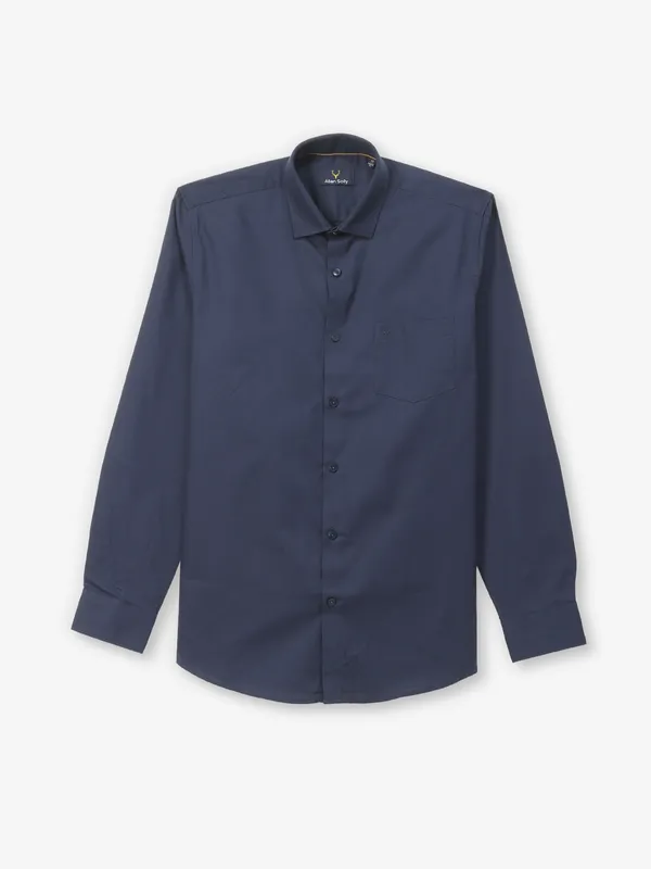 ALLEN SOLLY plian navy shirt