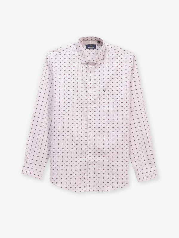 ALLEN SOLLY printed light pink casual shirt