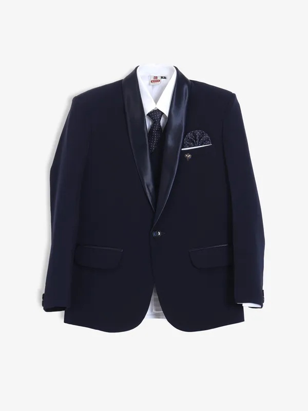 Amazing navy terry rayon coat suit