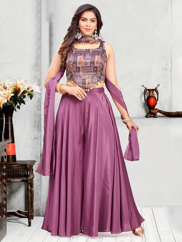 Aqua silk palazzo suit for festivals