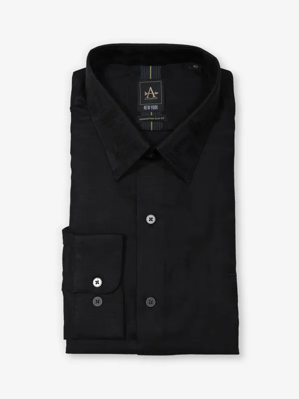 ARROW black plain formal wear shirt