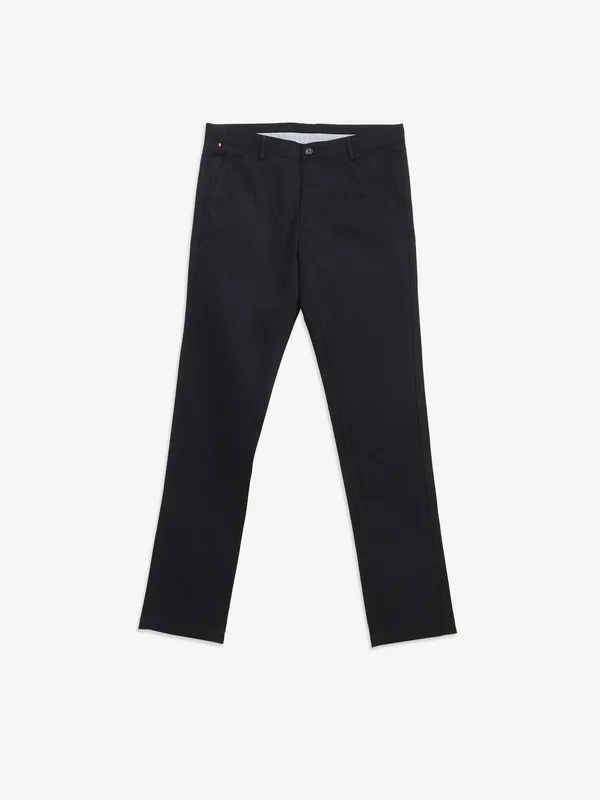 ARROW cotton black solid trouser