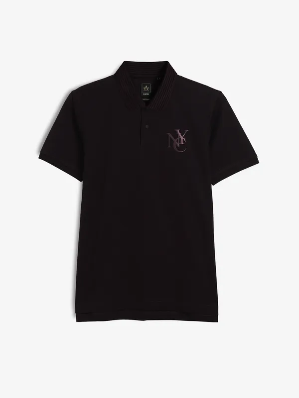 ARROW cotton purple polo t-shirt