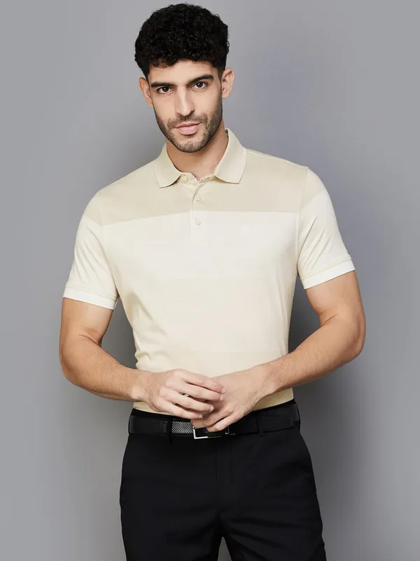 ARROW cream  plain t-shirt