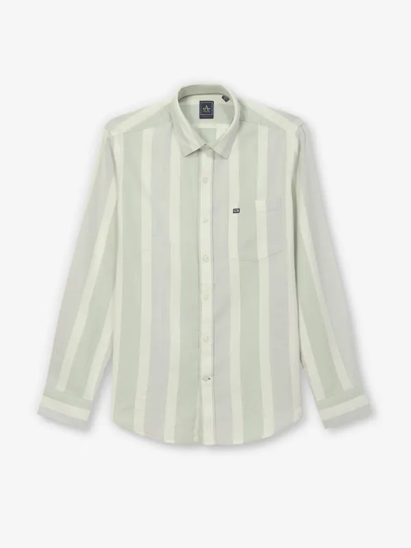 ARROW green striped casual wear shirt